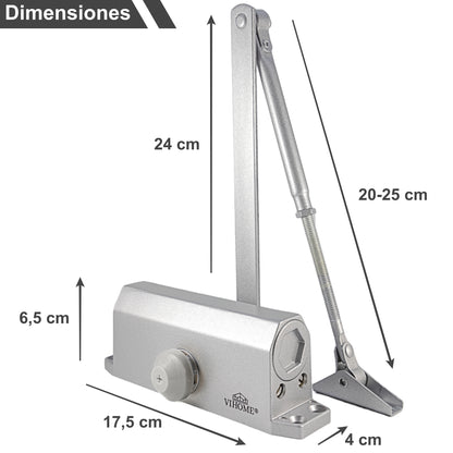 Cierra Puertas con Retenedor y Velocidad Regulable / Fuerza de 60Kg